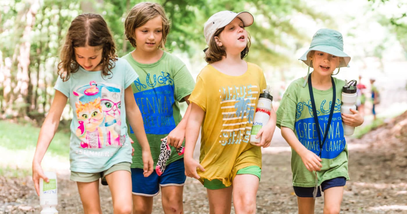 Photo of Anne Springs Close Greenway Summer Campers walking the trails