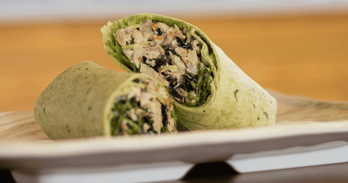 Photo of the Veggie Wrap from the Greenway Canteen