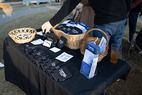 Photo of corporate table at an Anne Springs Close Greenway event